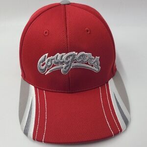 Washington State Cougars Hat Adjustable Russell Athletic Red Gray NCAA Logo Men